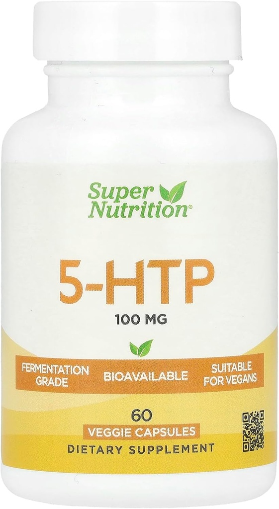SuperNutrition 5- HTP, 100 mg, 60 Veggie Capsules