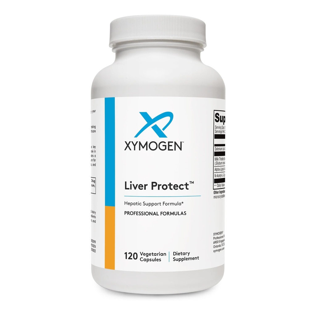 XYMOGEN Liver Protection - Support Liver Health + Glutathione Production - Milk Thistle Extract, ALA Alpha- Lipoic Acid, N- Acetyl- L- Cysteine, Selenium L- Selenomethionine (120 Capsules)