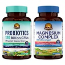 Provinsi Vitalitown Probiotic + Magnesium Bundle (Pack, Bone, Muscle, Sleep Health 124; Vegan 124; 30 Capsules & 120 Capsules