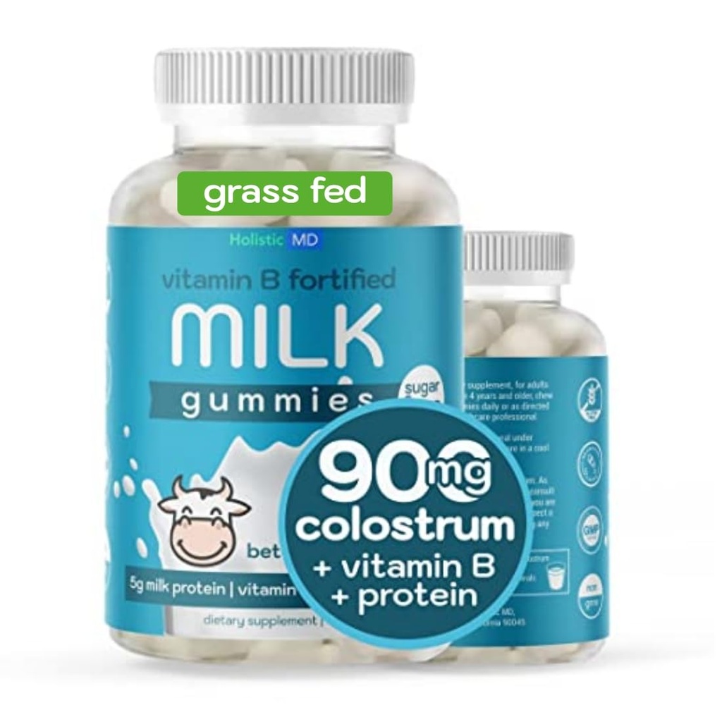 Colostrum Gummies untuk Anak-anak Dewasa 124; Colostrum Milk Protein Gummies dengan Vitamin B Kompleks 124; Gula Bebas 60