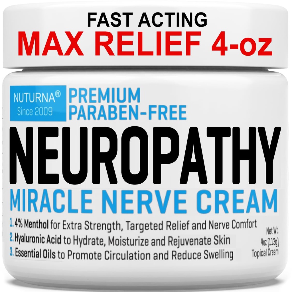 Neuropathy Nerve Relief Cream - Premium Nerve Cream 3X Action for Targeted Relief and Soothing Nerve Comfort