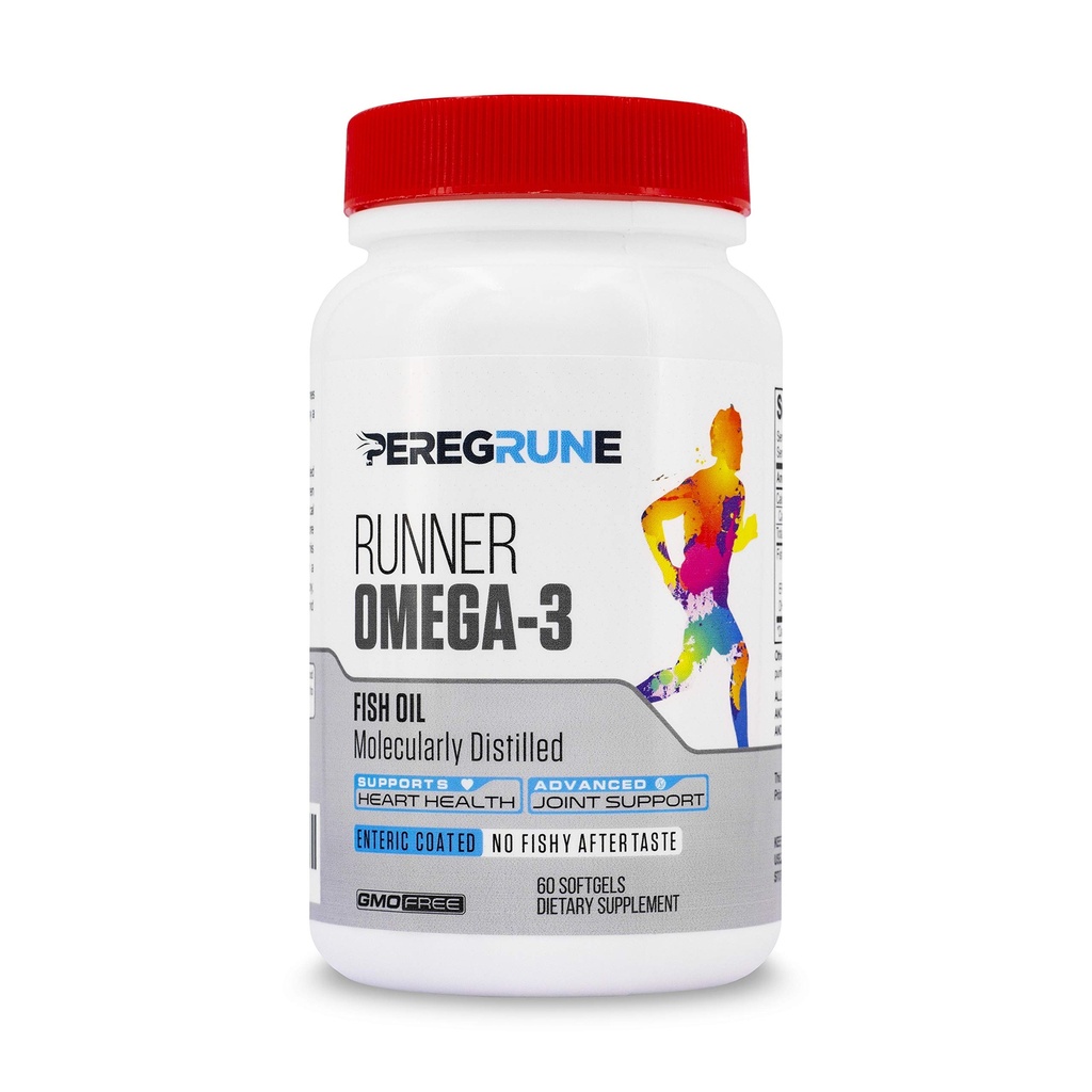 Pelari Omega 3 Minyak Ikan - Triple Strength Nuttrationals Sport Supplement - Membantu Heart & Joint Health untuk Menjalankan dengan Omega- EPA & DHA - 1000 mg, 1 Bulan Kasules untuk Pria dan Perempuan