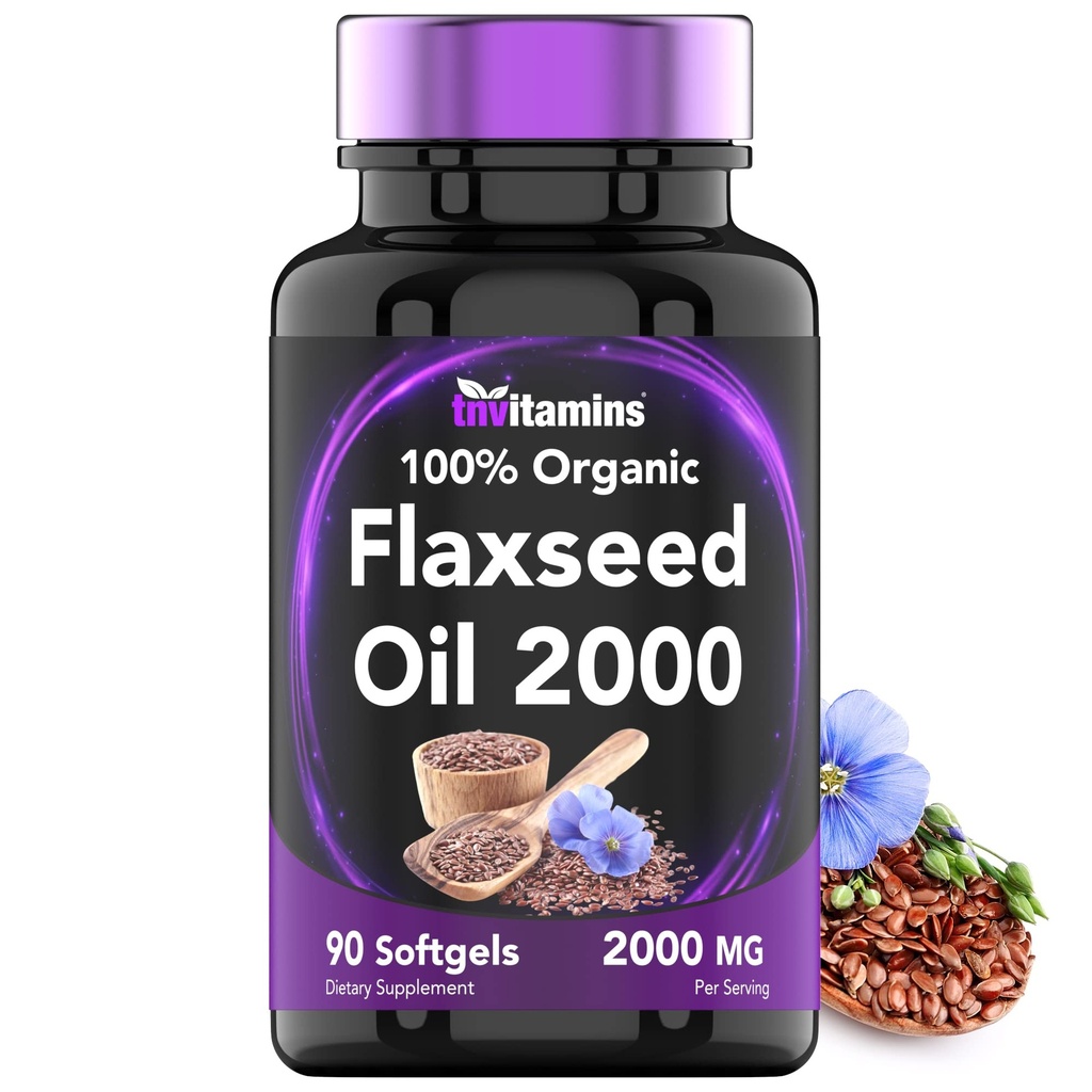 tnvitamin Organic Flaxseed Oil Softgels: 2000 mg - 90 Softgels 124; Tinggi di Omegaga- 3 Acids Gendut 124; Flaxseed Suflement Minyak Perempuan & Men 124; Non-GMO