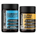 ONNIT Premium Alpha Brain Bundle - Nootropic Brain Suplemen (30 Count) untuk Fokus, Konsentrasi & Memori + Shroom Tech Sport untuk Latihan, Energi & Kardiovaskular Performance (84 Cacah)
