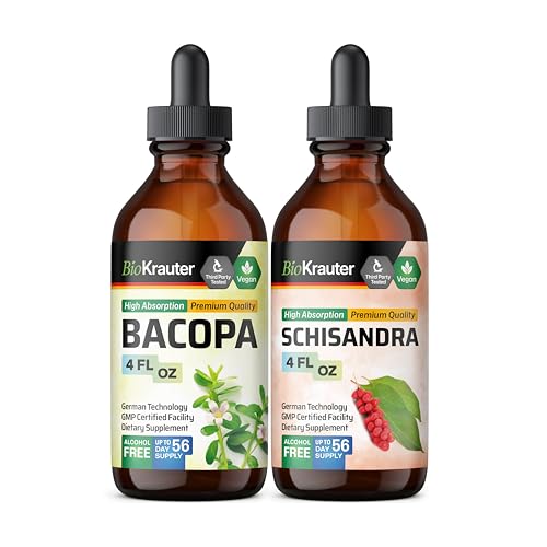 BIO KRAUTER Bacopa Tsuture 4 Fl Oz. & Schisandra Tincture 4 Fl.