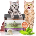 Strawfield Pets L-Lysine Immune Dukungan untuk Kucing & Kittens - 200g Chicken Liver Flavor Granules dengan Scoop, Imune Suplemen Kesehatan Cat Cold Relief, Sneezing, Bising, Nose, Watery Eyes