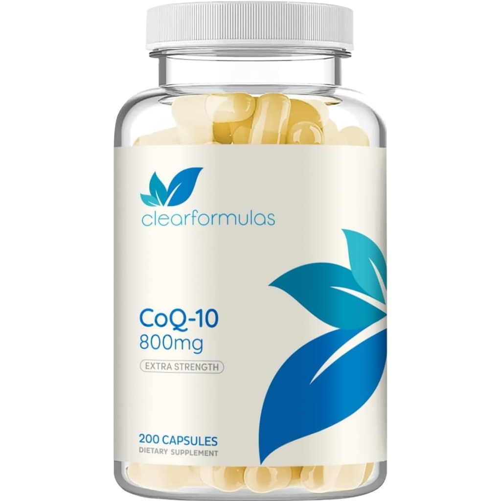 Ekstra Kekuatan CoQ10 800mg - Quick Absorpsi Coenzim Q10 800mg Ventioksidant for Heart Energy and Aging Dukungan - Tinggi Stability CoQ10 Ubiquinone Caps