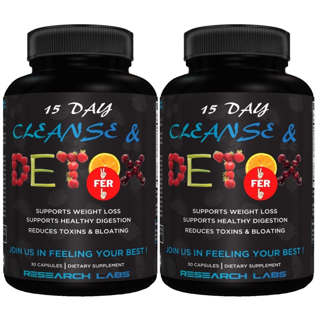 Lab Penelitian 15 hari Colon Cleanse & Detox untuk Kurang Bloat Flat Tummy w / Progories - 2 Fer 1 - Pelestarian Relief - Flushes Toxins, Boosts Energy. Secara klinis diteliti Aman dan Efektif Formula