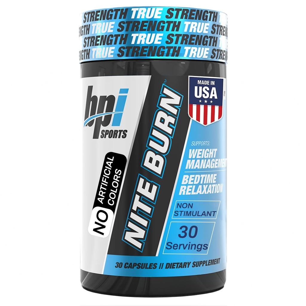 BPI Sports Nite burn - Nighttime Fat Burner & Sleep & Support - Keto-Friendly - Weight Loses, Burn Fat, Relaxation, Boost Metabolisme - 30 service - 640mg