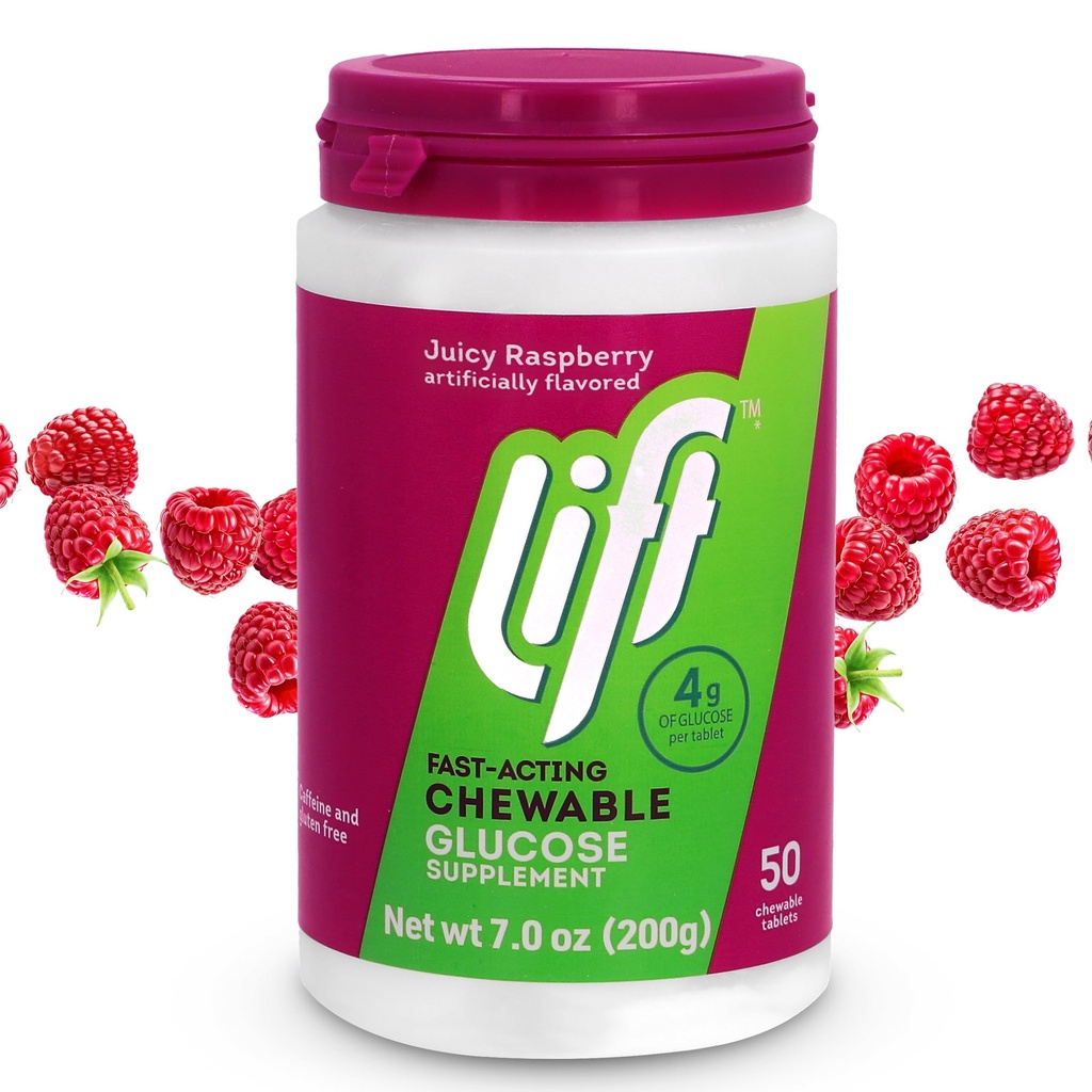 Angkat Glust Fast- Akting Gerible Cheable Energy Tablet, Raspberry, 50 ct Jar (Paket 1)