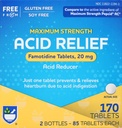 Rite Acid Acid Reducer, Maximum Power Femotidine Tablet, 20 mg - 2 Bottles, 85 Count Each Total)