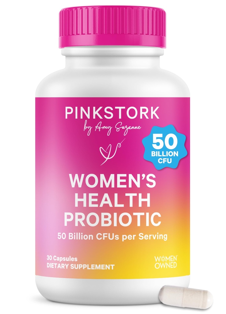Prototik Kesehatan Wanita Pink Stork, 50 Milyar CFU 124; Clinically Studied Profestiv 124; Vaginal, Gut, Mood, & Hormone Keseimbangan 124; Yeast & Odor Dukungan 124; Probiotic dan Prebiotic Blaend 12.430 Vegan Capsules