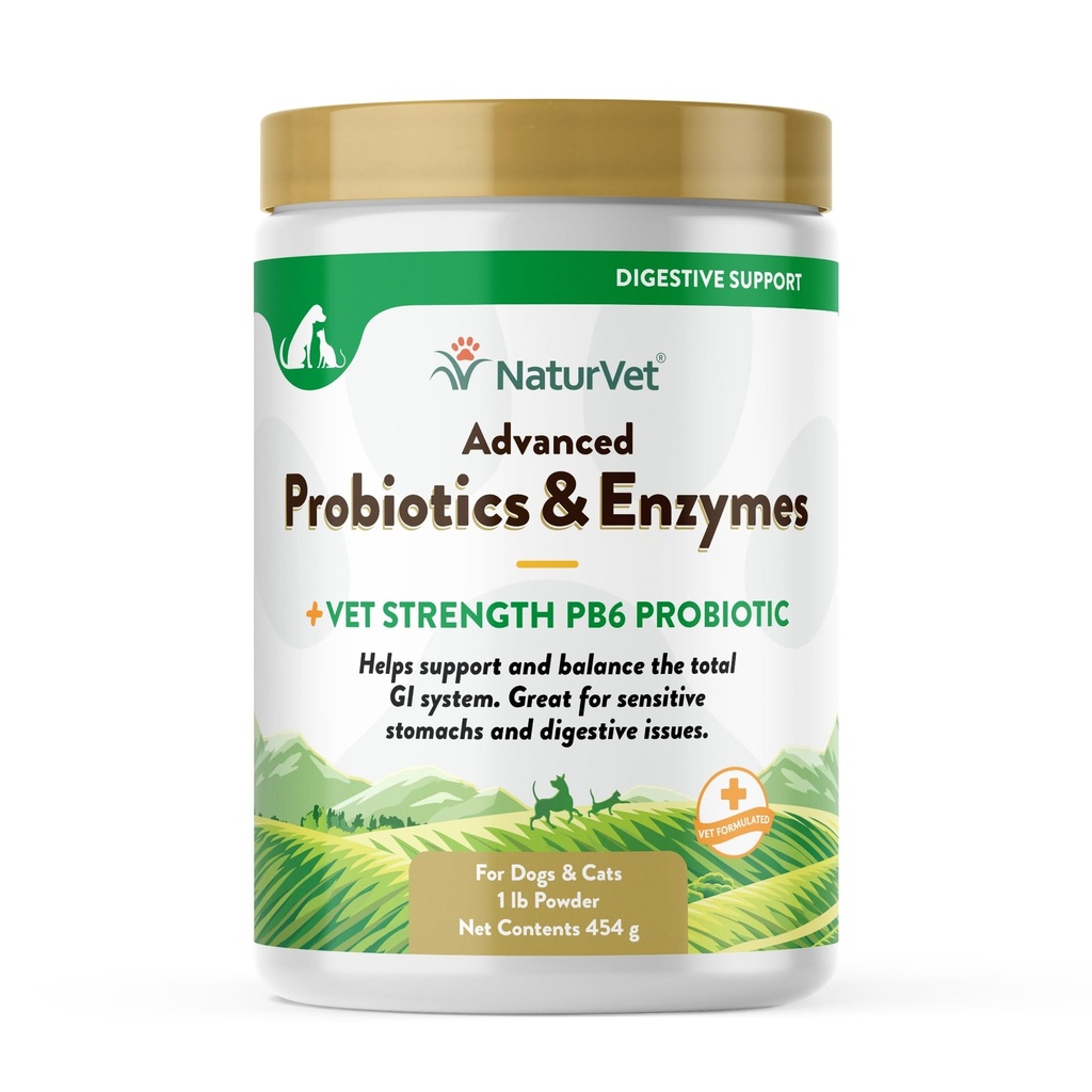 Vet - Advanced Progories & Enzymes - Plus Vet Kekuatan PB6 Probiotic 124; Supports and Ballances Pets with Sensitive Stomachs & Digetical Issusues 124; for Dogs & Cats (1 lb)