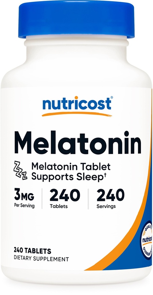 Nutricloses Melonatin 3mg, 240 Tablet - 3mg Per Serving, Non-GMO, Gluten Free