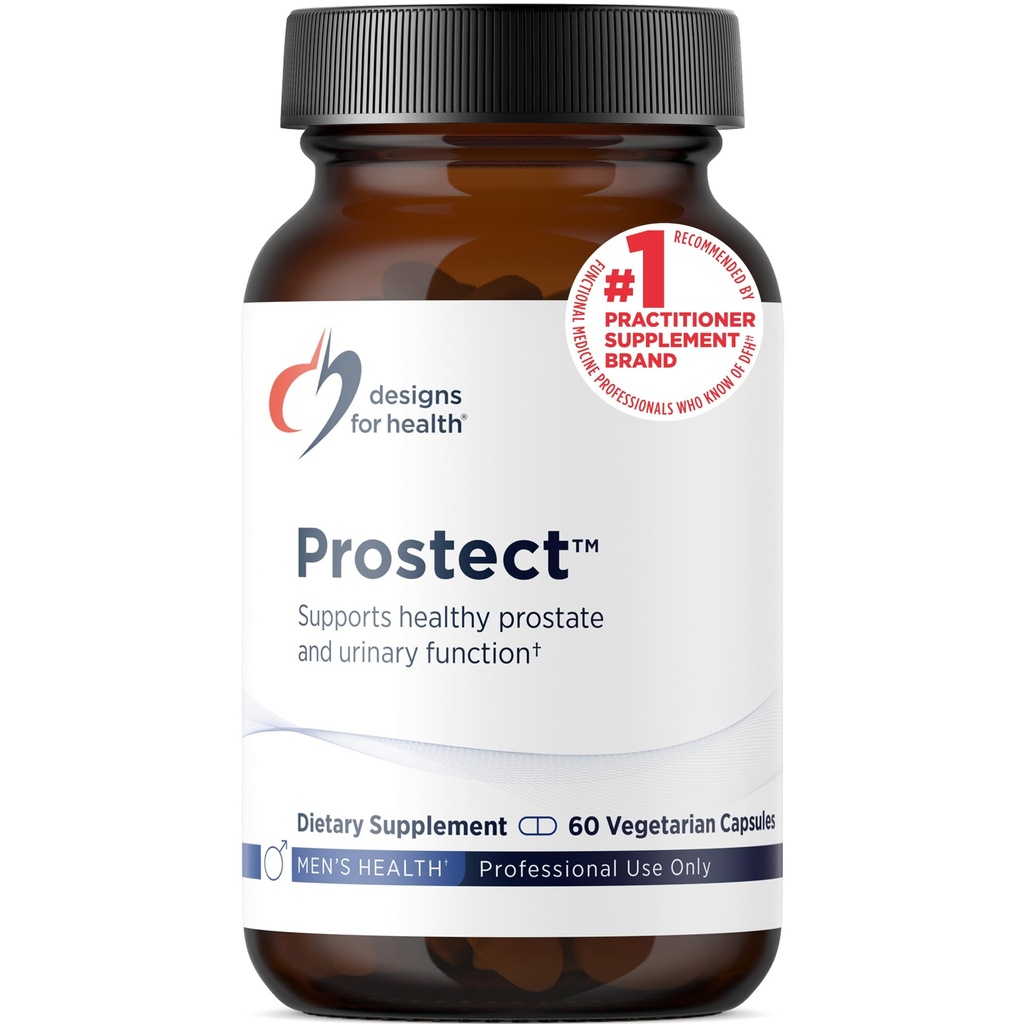 Design for Health Prostect - Saw Palmetto-Free Prostat Suplemen untuk Pria - Fungsi Uriner + Prostat Dukungan - Cranberry, Pollen + Poculate - Suplemen Kesehatan Pria (60 Capsules)