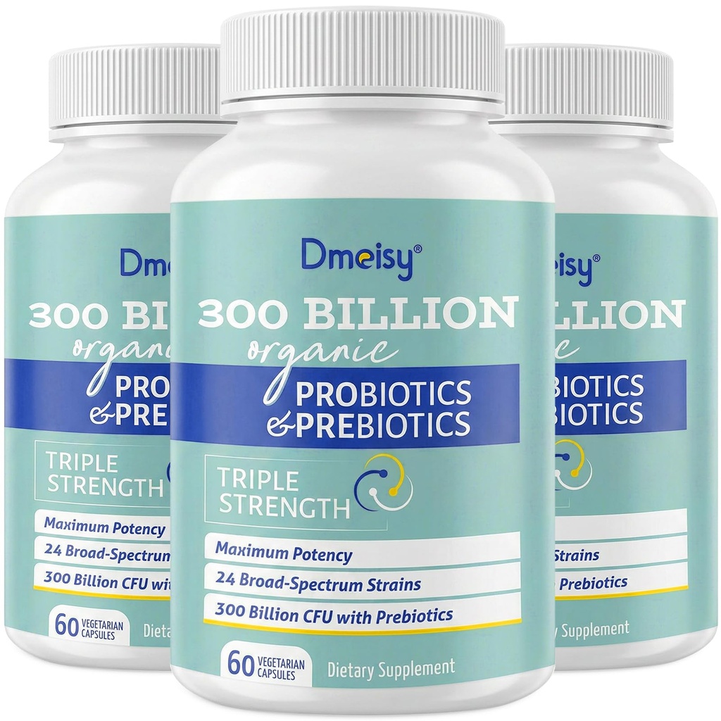 Unsur untuk Perempuan dan Pria, 300 Milyar CFU 24 Strains Prolection + 15 Organic Herbs Pregnanic Blend, Persediaan Kesehatan Shelf Stable Gut untuk Digetical Imune & Whole- Body Health, 6 Bulan Suppply