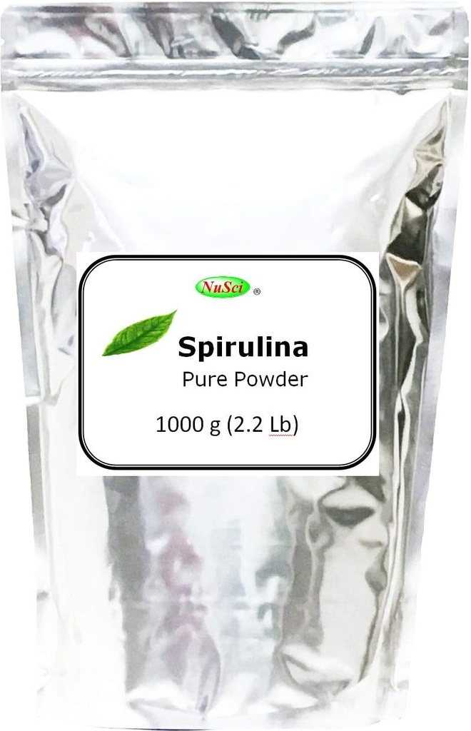 Powder Spirulina Grown Organik 1000g (1.0Kg, 2.2 lb) Bulk Pure Fresh GMO Free Non-Irradiated