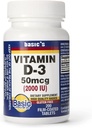 Dasar Vitamin Natural Vitamin D- 3 2000 IU - 200 Film-Tablets Lapisan Lapisan