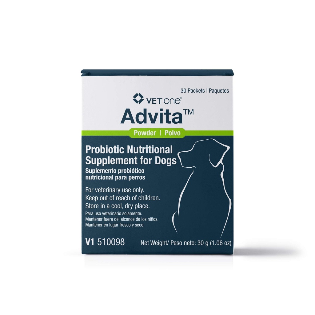 VetOne Advoita Probiotic Nuttration Suplemen untuk Anjing - 30, 1 g Packets