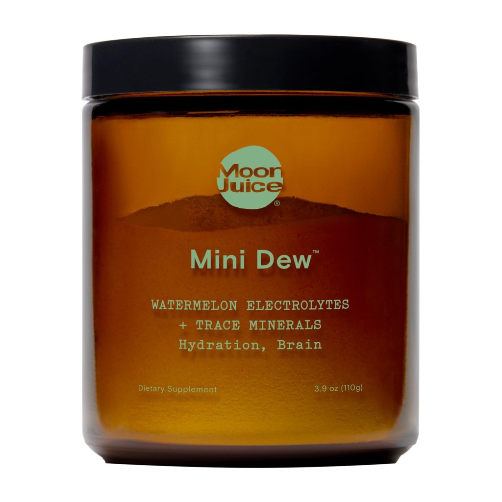 Moon Juice Mini Dew Electrolytes Powder - Sugar Free Minements & Electrolite Hydration Powder untuk Hidration & Brain Dukungan - Magnesium, Kalsium, Potasium, Pink Salt, Watermelon, 30 Servings