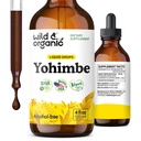 Suplemen Wild & Organic Yohimbe untuk Pria & Perempuan - 5 mg Yohimbine Ekstture - Alcohol- Free Yohimbe Bark Drops - Vegan, Non-GMO & Sugar- Free - 4 fl oz