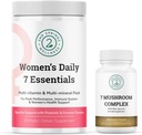 Feminin Vitalitas Bundle - 7 Jamur Kompleks & Women 's Daily 7 Esensial untuk Wellness Lengkap