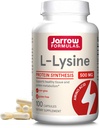 Jarrow Formulas L- Lysine 500 mg, Dietary Supplement, Amino Acid for Protein Synthesis and Healthy Tissuls Suppply, 100 Hari Supply