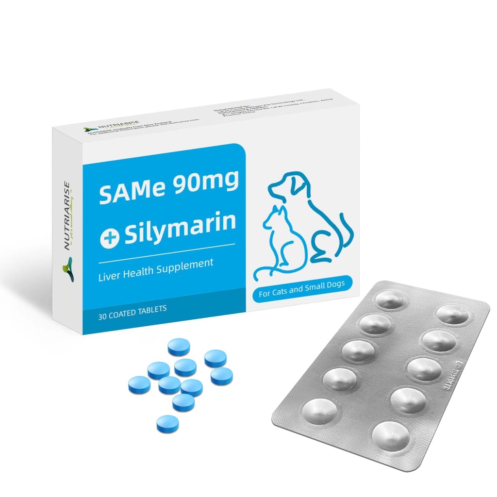 Sama 90 untuk Dogs & Cats - Pendukung Hati dengan Milk Thistle - Membantu Kesehatan Gabungan, Detox Liver, dan Mobility - Ideal untuk Kucing dan Kecil & Medium Dogs