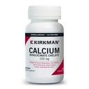 Kirkman - Calcium Bisglycinate Chelate 200mg - 120 Kapsul - tanpa Vitamin D3 - Membantu Mempertahankan Bones Kuat - Hipoallergenik