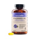 Naturrewise Flaxseed Oil 1200 mg, Fish Free Omega 3 6 9 dengan 720mg ALA, Dietary Support - Organik, Cold Press, Non-GMO - 120 Softgels [4-Secretly Suppply]
