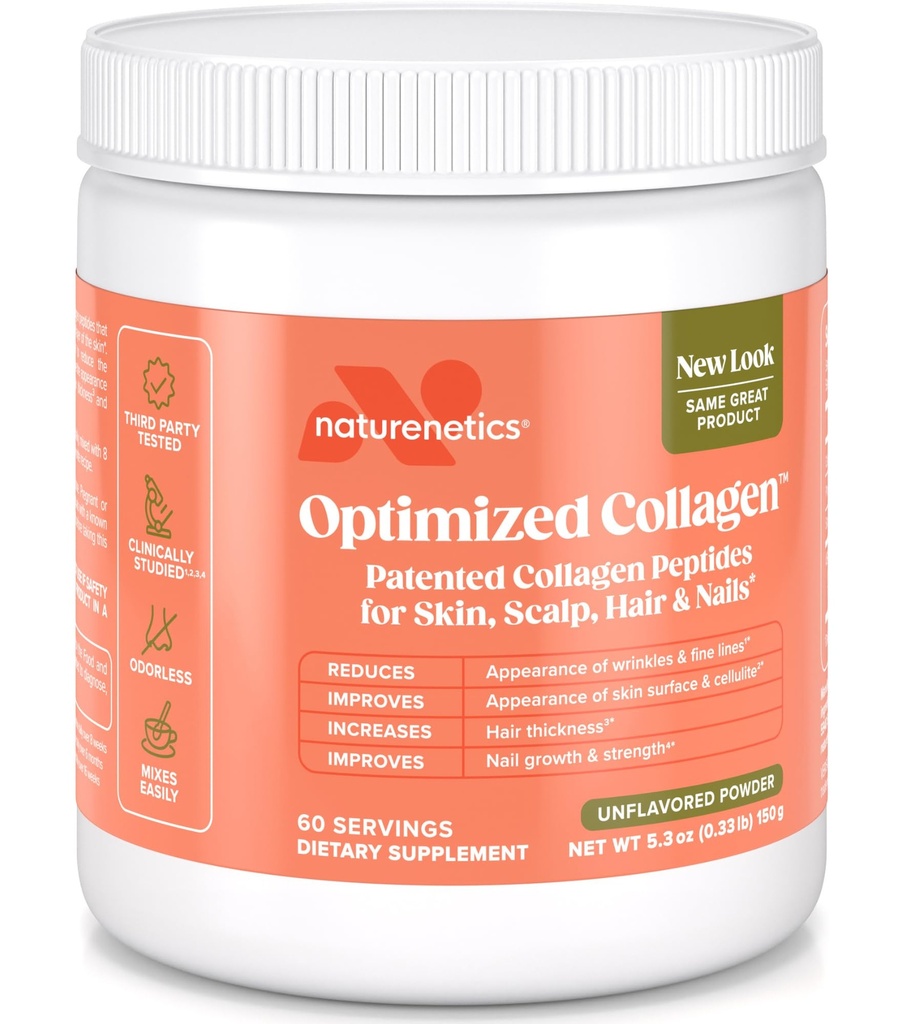 Rambut Gaib, Skin & Nails Collagen Peptides - Mendukung Skin Hydration dan Kekuatan Rambut - Bioavailable Collagen - Unflafeted, Easy to Mix - Paleo & Keto- Friendly - 60 Servings *