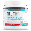 Vegan Nutrition Truth BCAA Powder- 2: 1: 1 Rasio BCAAs Amino Acids Powder for Energy, Gedung Muscle, Post Workout Recovery for Muscle Recovery (Red Raspberry, 30 Pelayan)