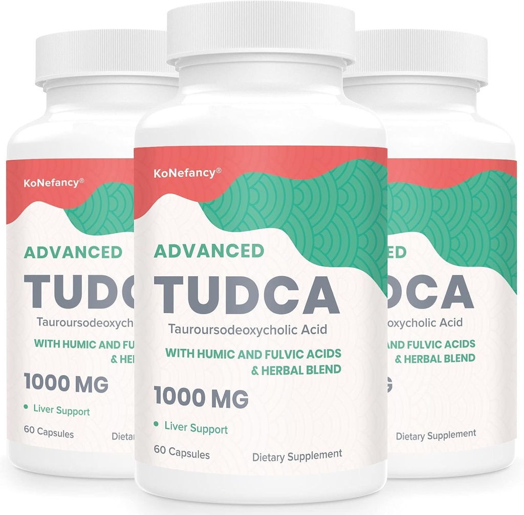 TudCA Liver Suplemen 10000mg - 180 Vegan Capsules, Milk Thistle Herbal Blend with Fulvic and Humic Acid for Liver, Digetical Health
