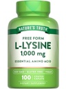 Nature 's Truth L Lysine 1000mg 124; 100 Caplet Coated 124; Escule Amino Acid 124; Vegan, Non-GMO, & Gluten Free Suplemen