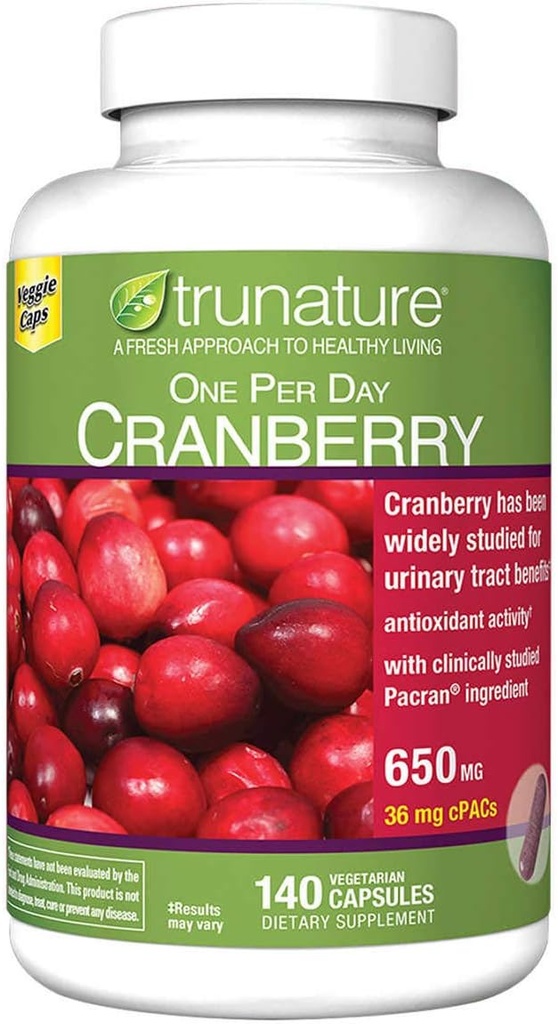trunatur Cranberry 650 mg, 140 Vegetarian Capsules (2 Pack)