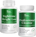 DR VITAMIN SOLUTIONS Night time Fat Burner & 15 Day Cleanse for Bloating & Weight Loss, Bundle, 90 Caps