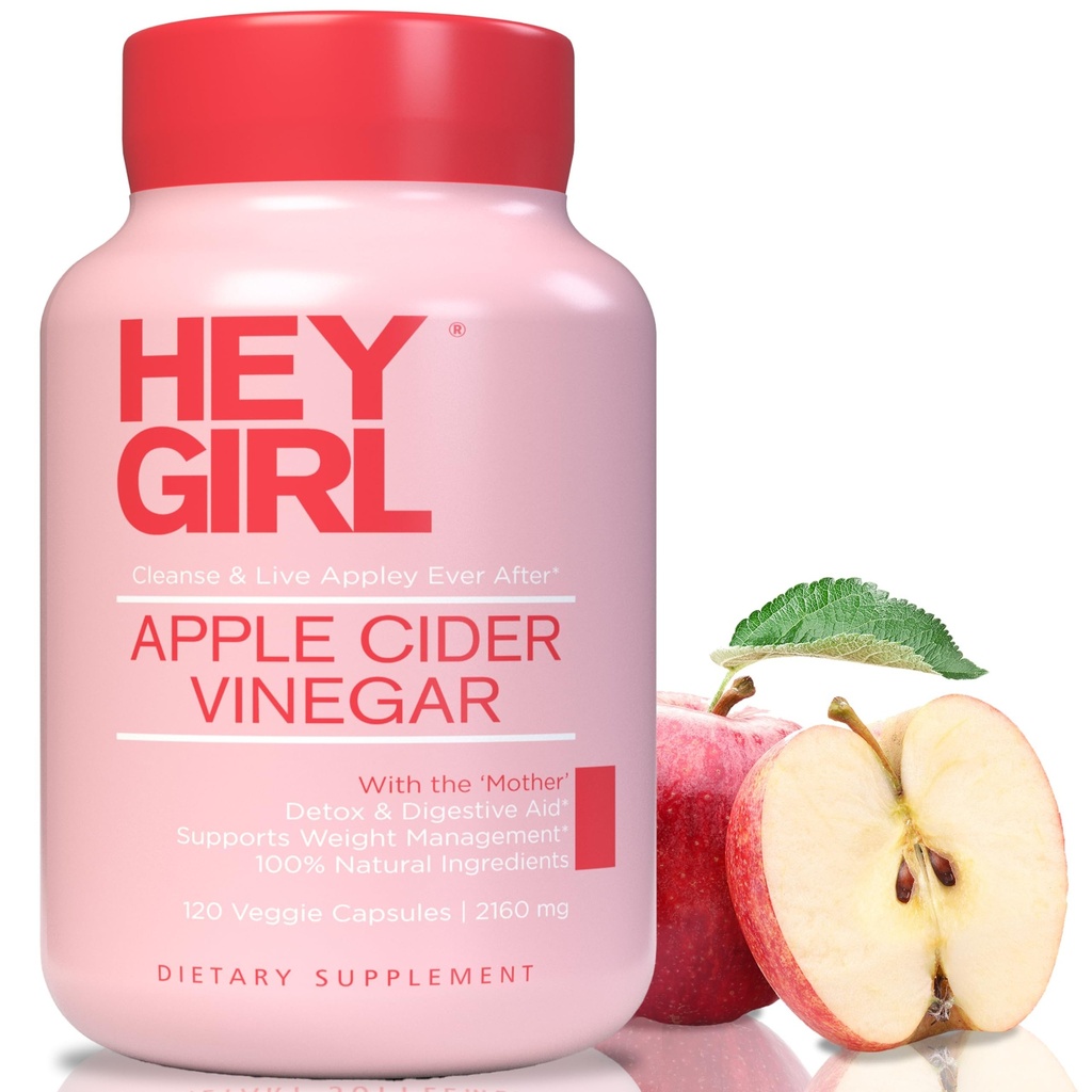 Apple Cider Vinegar Capsules with The Mother - 2160mg Apple Cider Vinegar Pills with Cayenne Pepper - 120 Vegan ACV Capsules with Mother for Detox Cleanse, Keto, Dibaring & Bloating