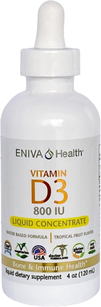 Eniva Health Liquid Vitamin D (D3) 124; Dr Formulated for Rapid Absorpsi (120 mL)