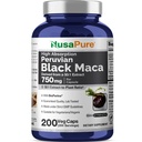NusaPure Black Maca Root 50: 1 Ekstrak, 750 mg Equiliate untuk 37.500 mg 200 Veggie Per Caps (Vegan, Non- GMO)