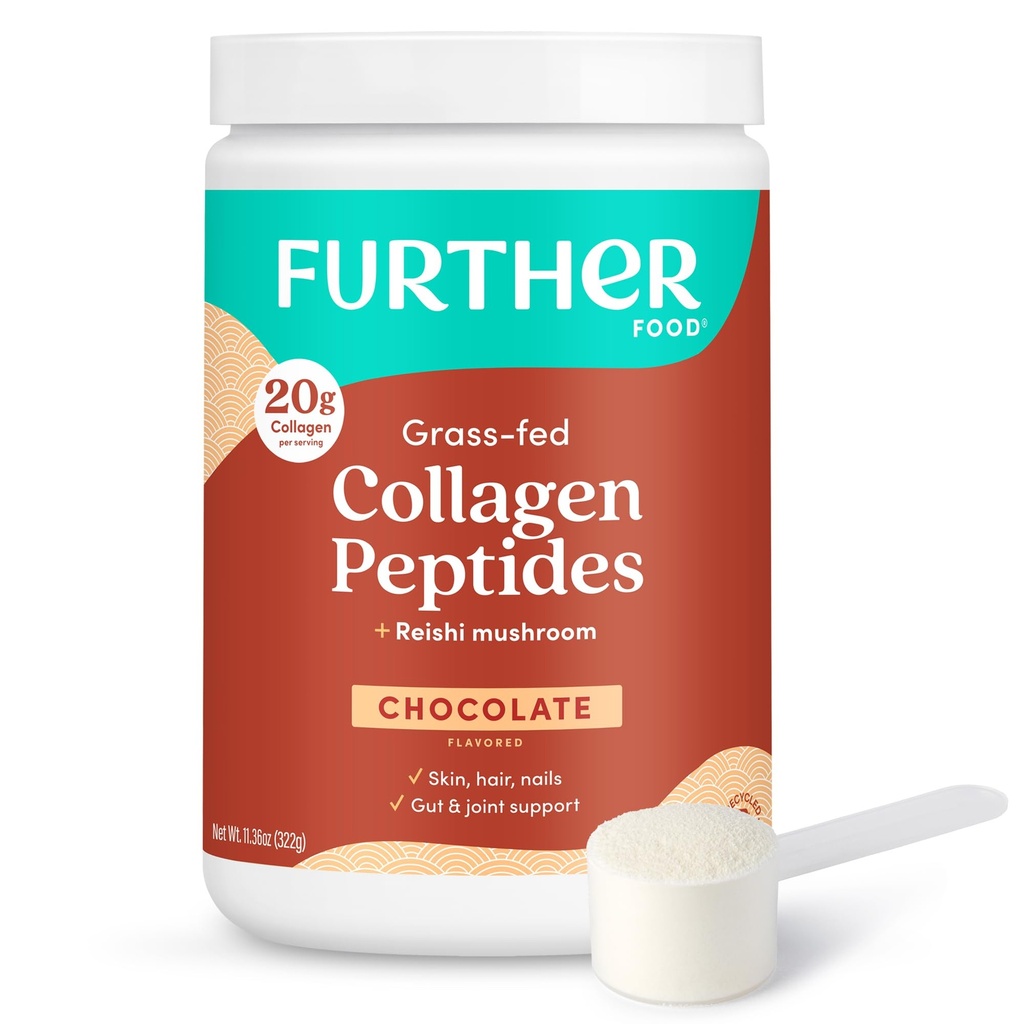 Chocolate Chocolate Collagen Peptides Powder, Grass- Fed Pasture- Dibesarkan Hydrolyzed Tipe 1 & 3 Protein, Gut Health + Gabungan, Rambut, Skin, Nails, Paleo Keto Sugar- Gratis 11.36 oz