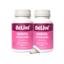 BeLive Myo- Inositol & D-Chiro Inositol Suplement - 2 Pack - 90 Capsules Masing-masing - 40: 1 Rasio dengan Acid Folic untuk Perempuan