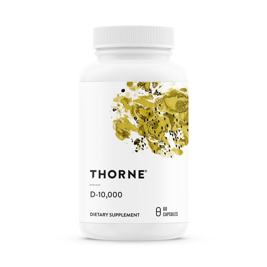 THORNE - Vitamin D3 Tambahan - Support Healthy Bones, Teeth, Muscles, Cardiovascular & Imune Fungsi * - Gluten, Dairy & Soy-Free - 10.000 IU - 60 Servings