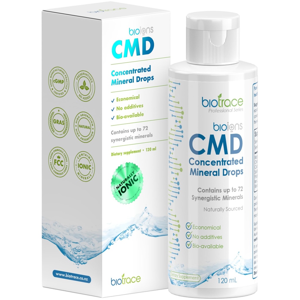 BioTrace Laut Mati Lacak Mineral Drops 124; 72 + Terkonsentrasi Trace Mineteral, Ionic Liquid Magnesium, Chloride, Potasium 124; Sodium rendah 124; Energi, Electrolite, Hidration 124; 48 Hari Supply, 4 fl oz (Paket 1)
