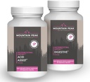 Mountain Peak Nutronionals Active Assist & Digetical Support Combo - Gastrointestinal & Digetical Health - Enzymes, Programs, & Nutrient Support - 90 Vegetarian Capsules Each