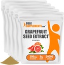 Suplemen Benih Jeruk BulkSuplements.com Grapefruit - Supder Benih Grapefruit, Sumber Antioksidant - Suplemen Herbal, Gluten Bebas, 250mg per Serving, 5kg (11 pon) (Paket 5)