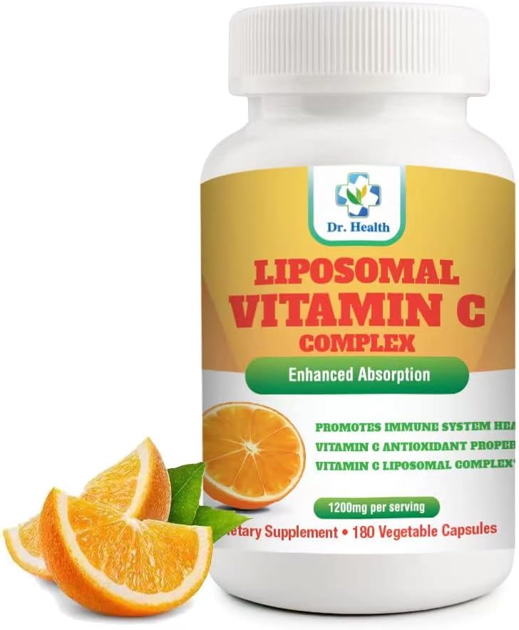 Lipomal Vitamin C 1200mg per melayani 180 Veggie Capsules per botol Absorpsi Tinggi Vitamin C Pill Suplemen Fat Soluble Vit C Powerful Antioksidant dengan Dukungan Sistem Imune dibuat di USA