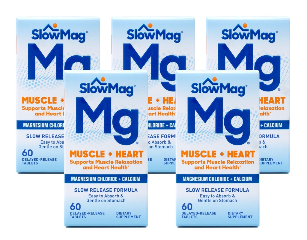 Mag Magnesium Chloride dan Kalsium, 60 tablet masing-masing (Pack Nilai 5)