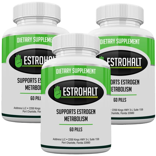 Estro- Stop 3 Pack 180 Tablet - DiM Suplemen (Diindolylmetana) dan Indole- 3 - Carbinol (I3C) Best Estrogen- Blocker Perempuan & Men 124; Aromatem Inhibitor Vitamin untuk Bantuan PCOS, Menopause dan PMS
