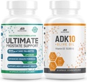 Best Over- The- Counter Prostate Applemen Kesehatan Prostat untuk Men (60 Kapsul) + ADK 10 Vitamin Suplemen + Olive Oil untuk Penyimpangan Lebih Baik (90 Vegetarian Capsules)